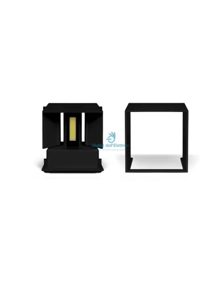 LED-Wandleuchte Würfel 12W Doppelemission 3000K Anthrazit IP65